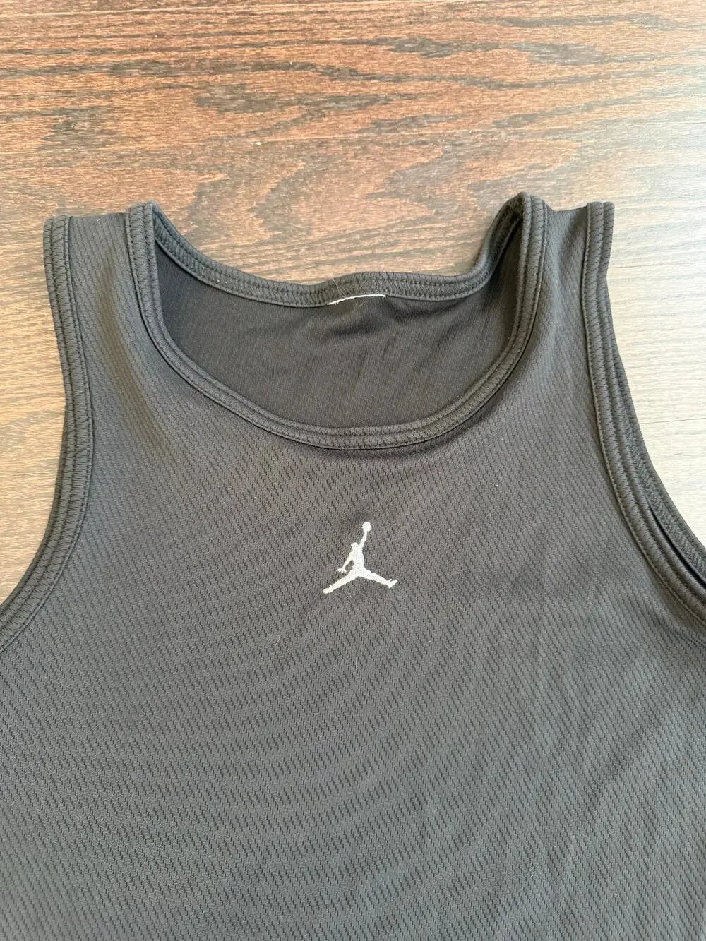 Vintage Air Jordan Y2K Black Mesh Performance Athletic Tank Top